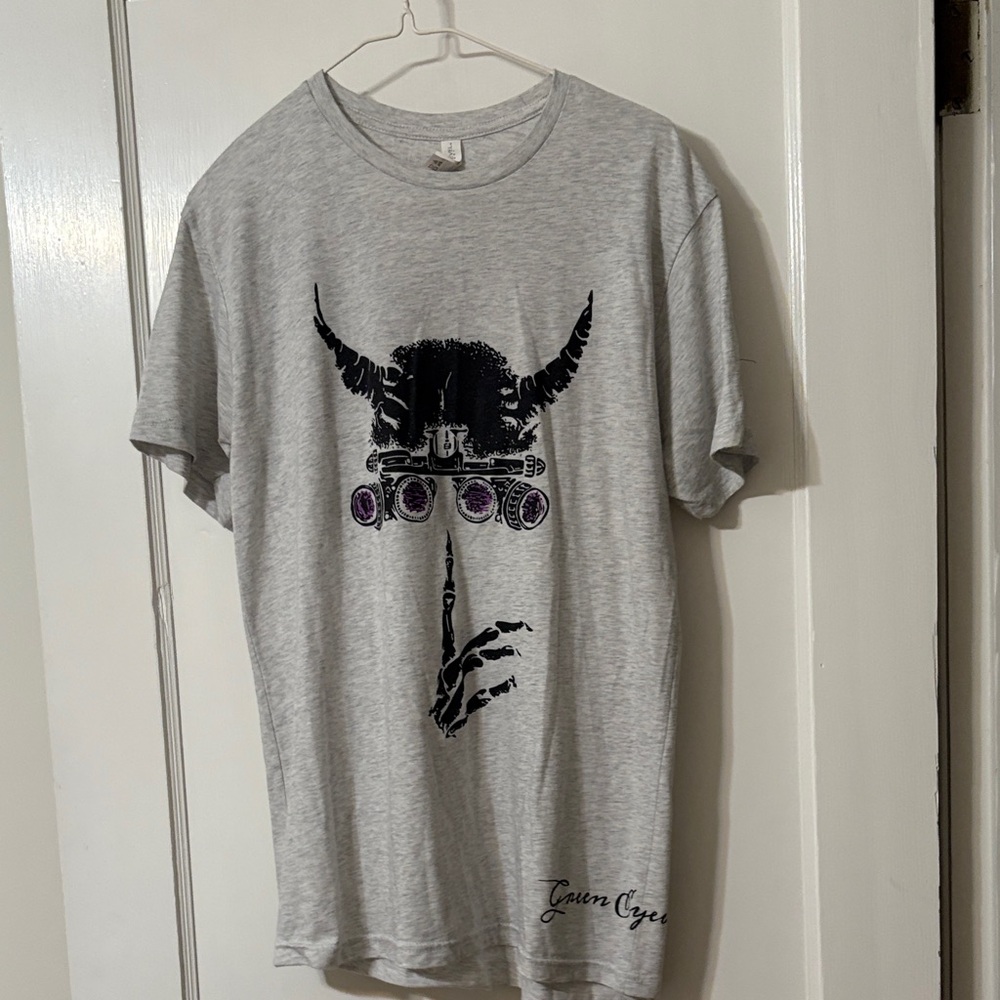 Next Level Apparel Light Gray Graphic Tee